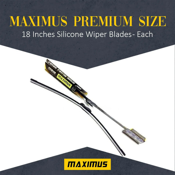 Maximus Premium Size 18 Inches Silicone Wiper Blades - Each