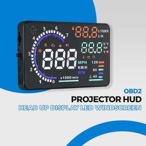 OBD2 Multifunctional Car Instrument Dual Display Screen - Smart Head Up