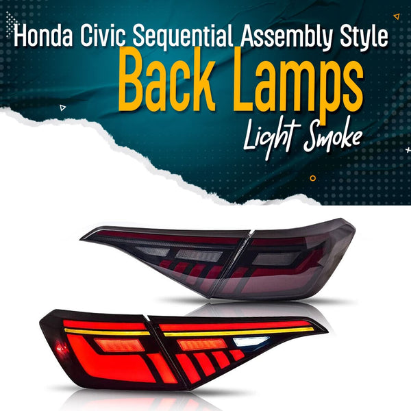 Honda Civic Sequential Assembly Style Back Lamps Light Smoke - Model 2022-2024