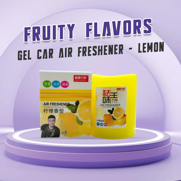 Fruity Flavors Gel Car Air Freshener - Lemon