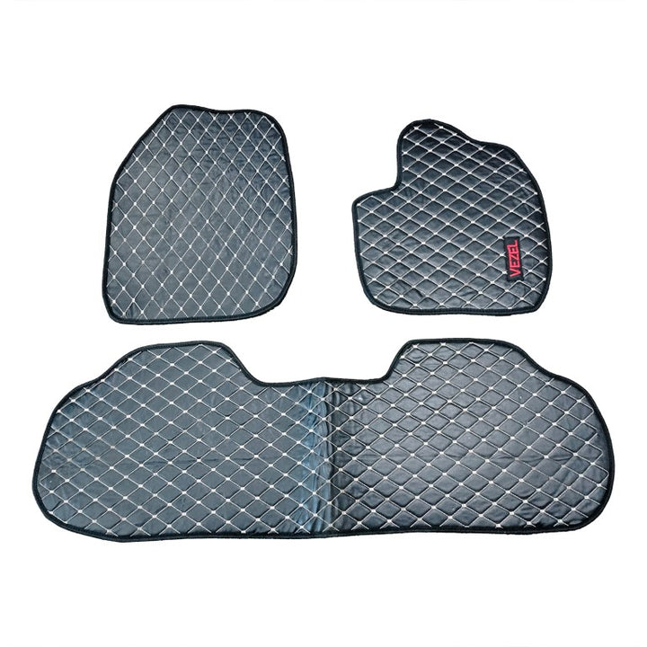 Honda Vezel 7D Eco Floor Mat Black Stitched Multi Color Thread 3 Pcs - Model 2013-2021