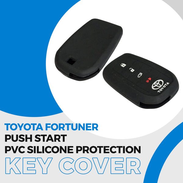 Toyota Fortuner Push Start PVC Silicone Protection Key Cover 4 Buttons - Model 2017-2021