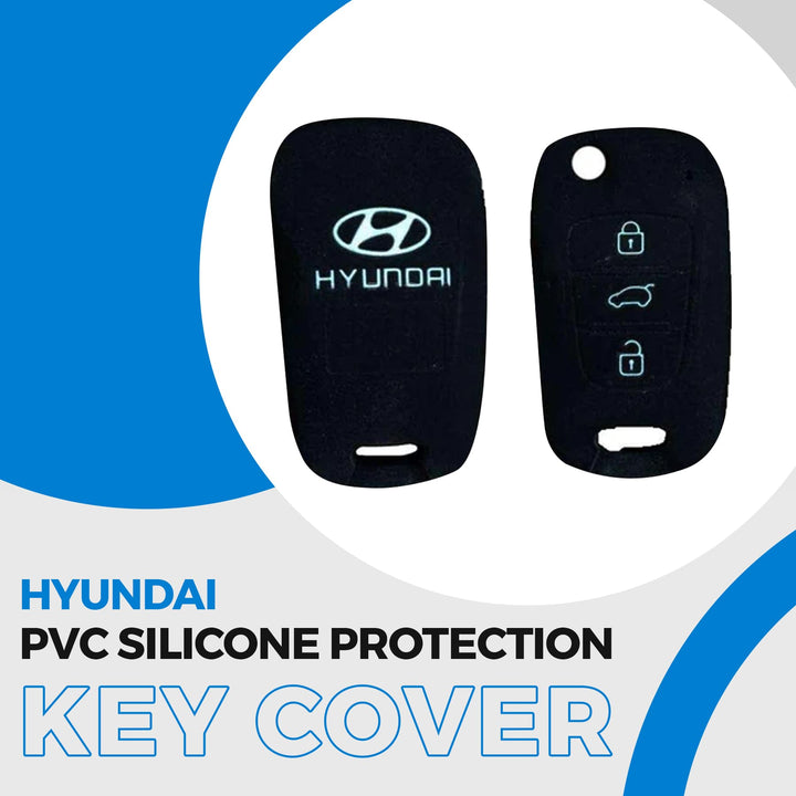 Hyundai PVC Silicone Protection Key Cover Jack Knife 3 Button - Model 2003-2014