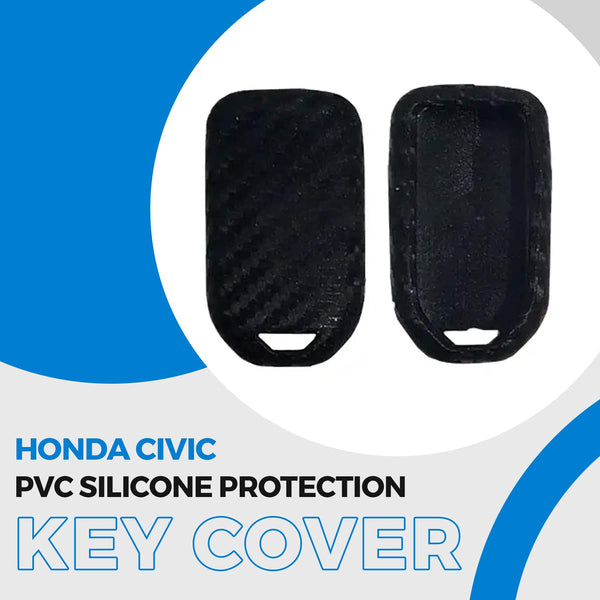 Honda Civic PVC Silicone Protection Key Cover Carbon fiber - Model 2016-2021