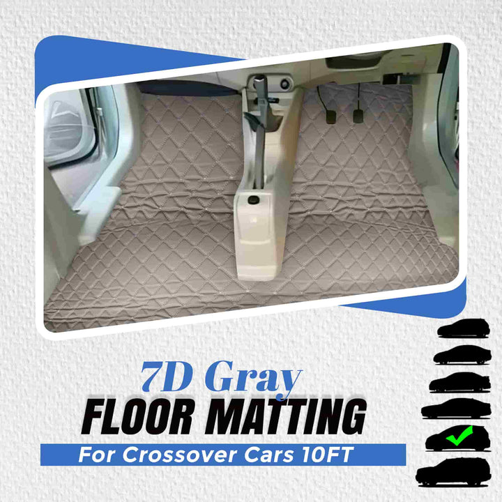 7D Gray Floor Matting For Crossover Cars 10FT