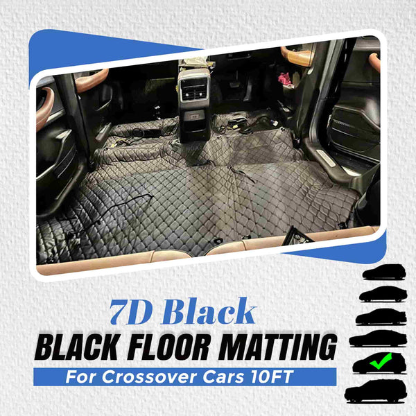 7D Black Black Floor Matting For Crossover Cars 10FT