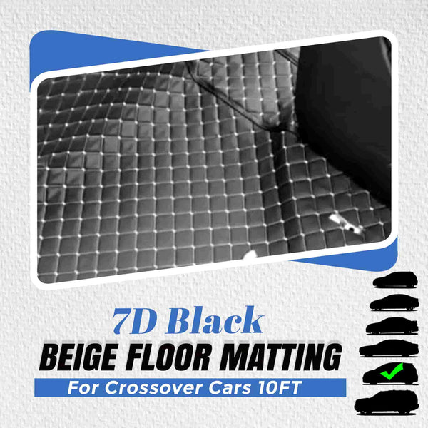 7D Black Beige Floor Matting For Crossover Cars 10FT