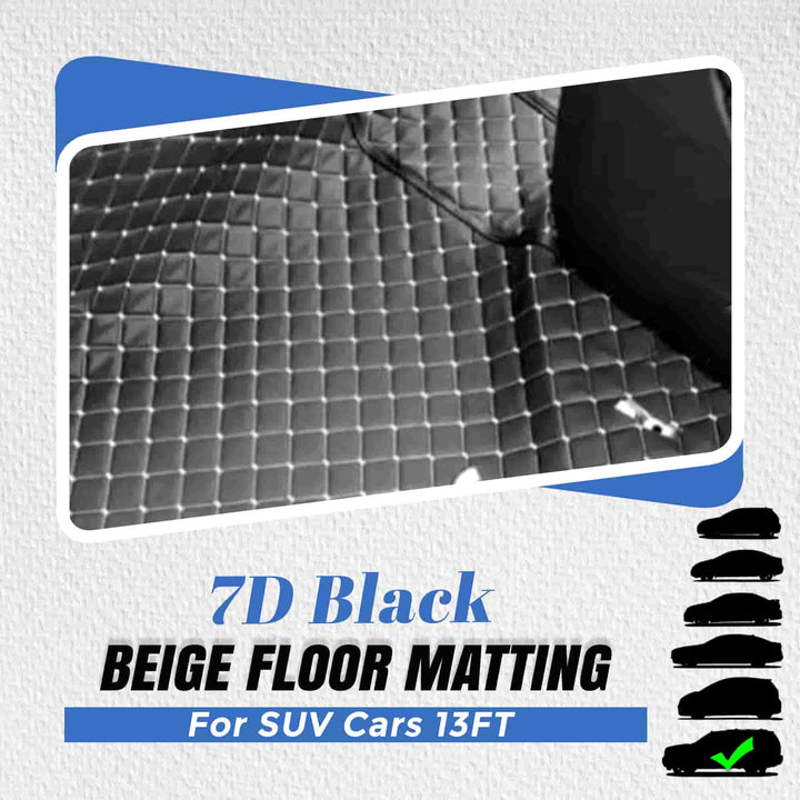 7D Black Beige Floor Matting For SUV Cars 13FT