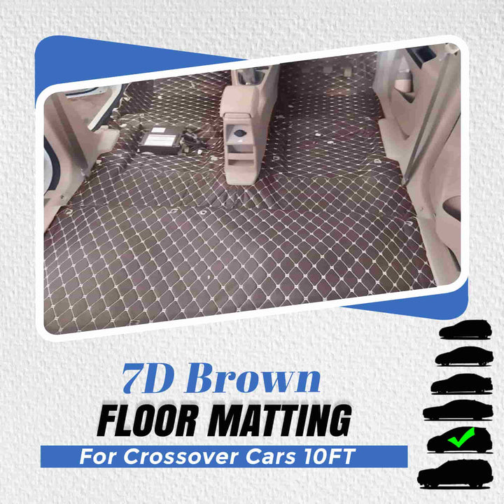 7D Brown Floor Matting For Crossover Cars 10FT