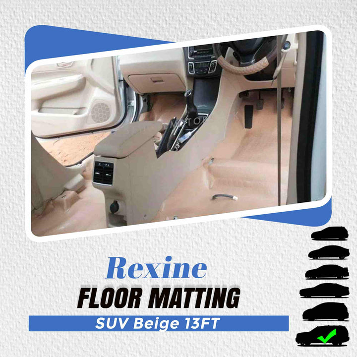 Rexine Floor Matting SUV Beige 13FT