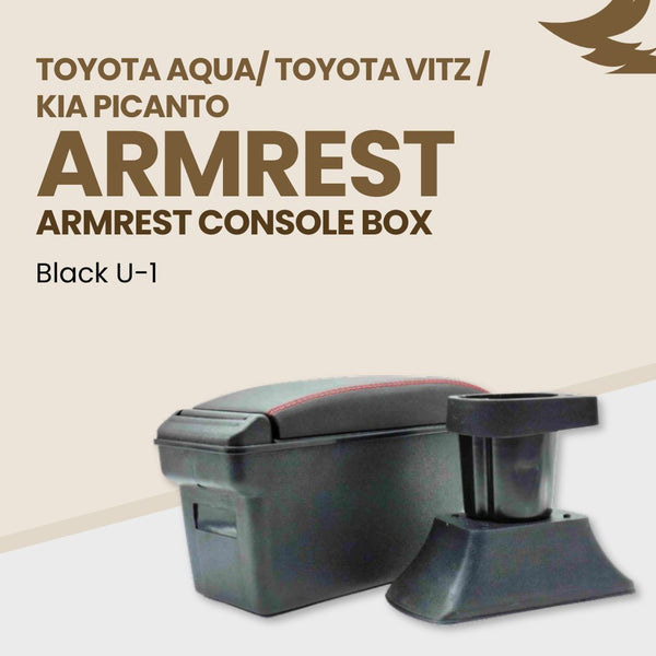 Toyota Aqua/ Toyota Vitz / Kia Picanto  Armrest Console Box Black U-1