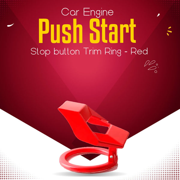 Car Engine Push Start Stop button Trim Ring - Red