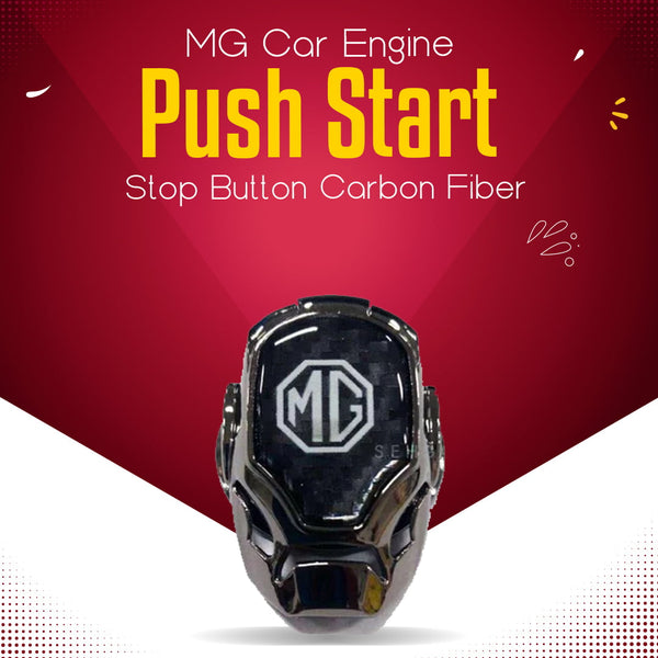 MG Car Engine Push Start Stop Button Carbon Fiber
