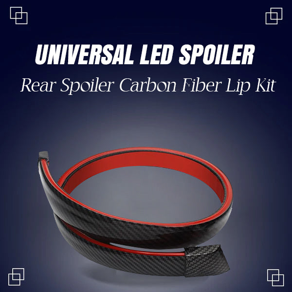 Universal LED Spoiler Rear Spoiler Carbon Fiber Lip Kit