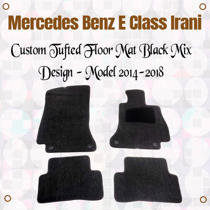 Mercedes Benz C Class Irani Custom Tufted Floor Mat Black Mix Design - Model 2014-2018