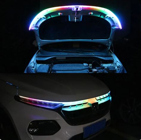 Car Hood Daytime Running Light Strip Waterproof Flexible LED Auto Decorative Atmosphere