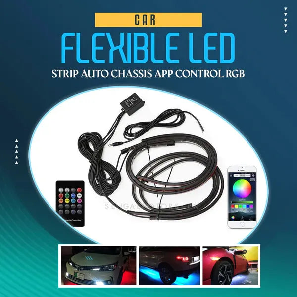 Car Flexible LED Strip Auto Chassis APP Control RGB Decorative Atmosphere Lamp