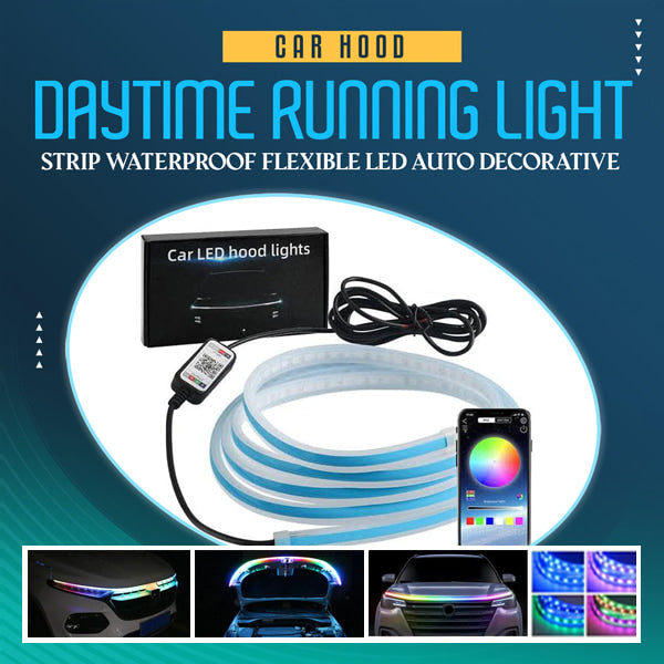 Car Hood Daytime Running Light Strip Waterproof Flexible