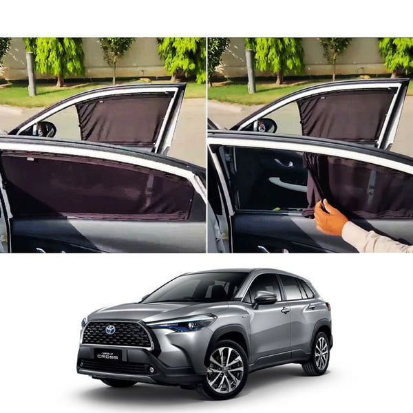 Toyota Corolla Cross Retractable Curtains Custom Fit Sunshades - Model 2020-2024