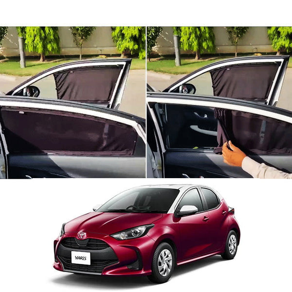 Toyota Yaris Japanese Retractable Curtains Custom Fit Sunshades - Model 2021-2024