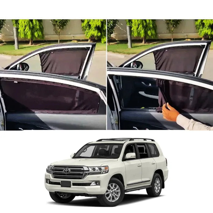 Toyota Land Cruiser V8 Retractable Curtains Custom Fit Sunshades - Model 2010-2024