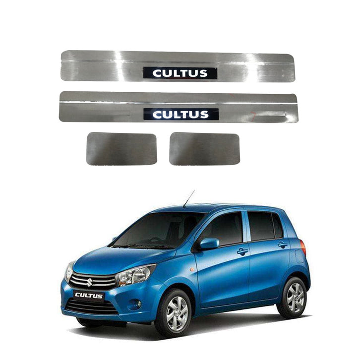 Suzuki Cultus Metal LED Door Sill Plates New Model - Model 2017-2021