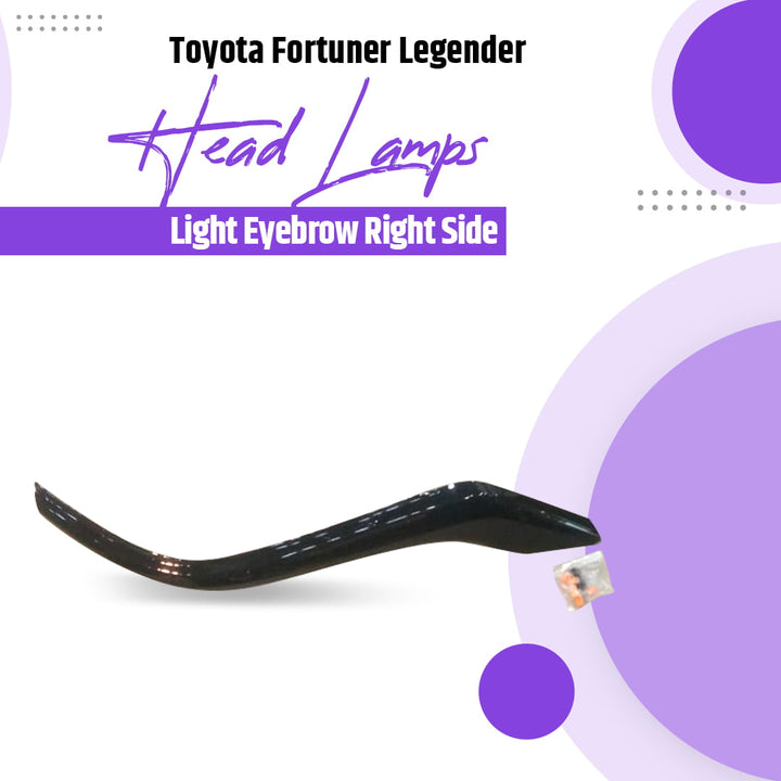 Toyota Fortuner Legender Head Lamps Eyebrow Right Side - Black Model 2022-2024