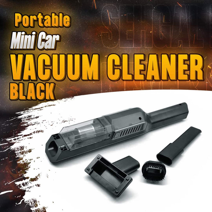 Portable Mini Car Vacuum Cleaner - Black