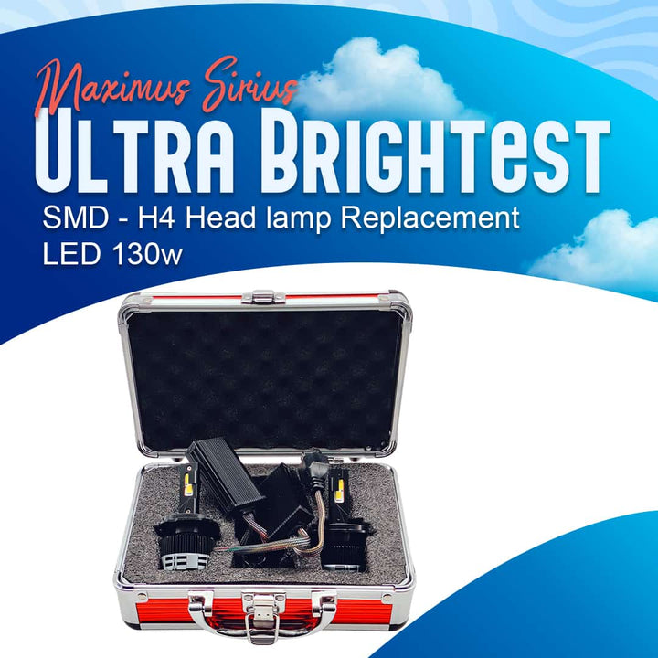 Maximus Sirius Ultra Brightest LED Headlight Bulb - H4 - 130w