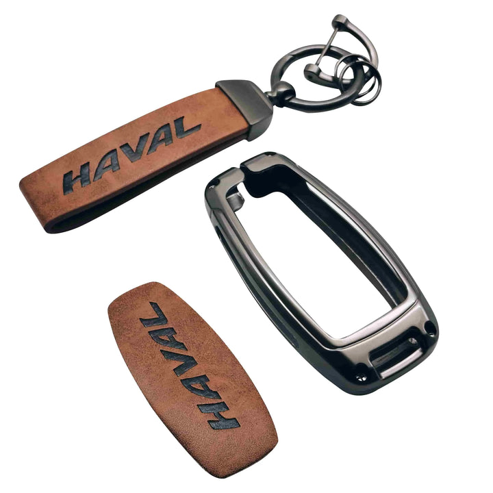 Haval H6 Key Shell With Luxury Brown Key Chain With Logo