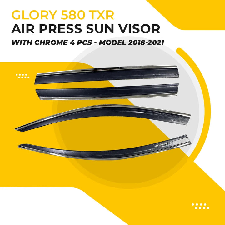 Glory 580 TXR Air Press Sun Visor With Chrome 4 Pcs - Model 2018-2021