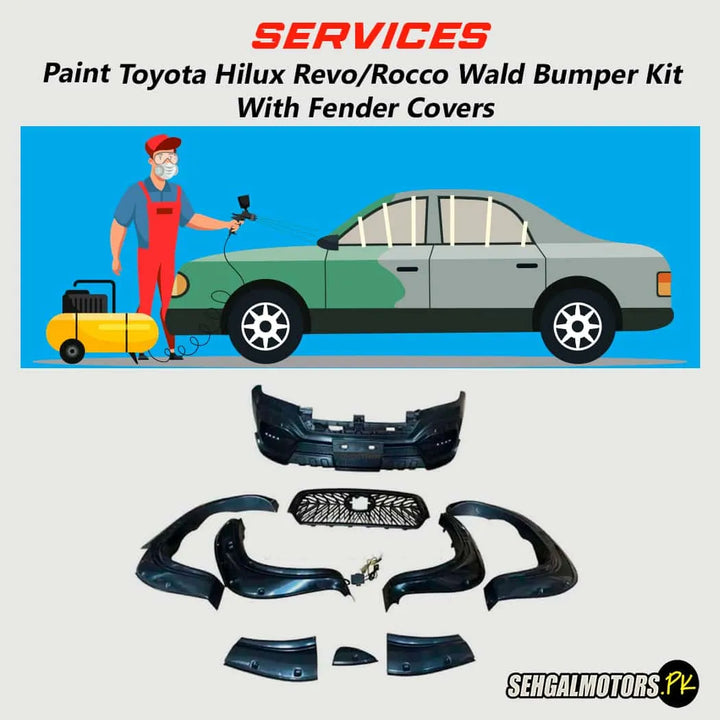 Services - Paint Toyota Hilux Revo/Rocco Wald Bumper Kit