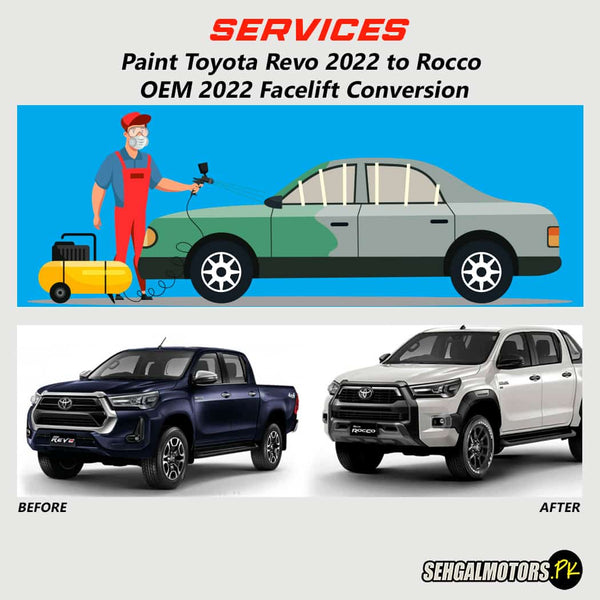 Services - Paint Toyota Revo 2022 to Rocco OEM 2022 Facelift Conversion