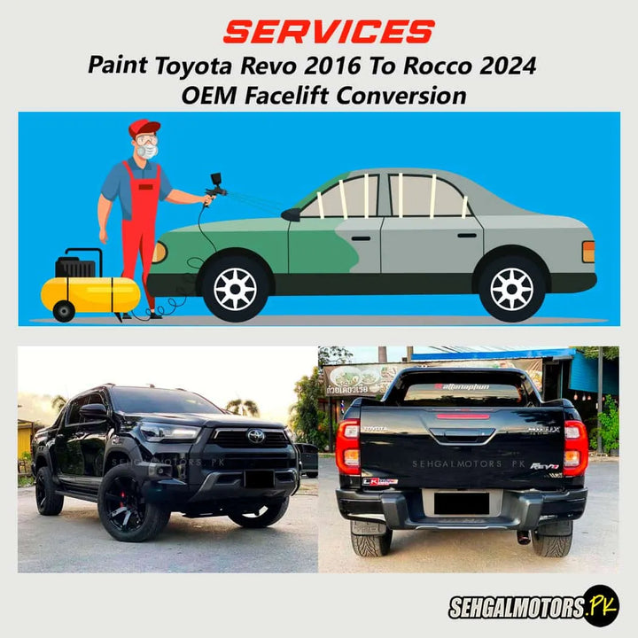 Services - Paint  Toyota Revo 2016 To Rocco 2024 OEM Facelift Conversion