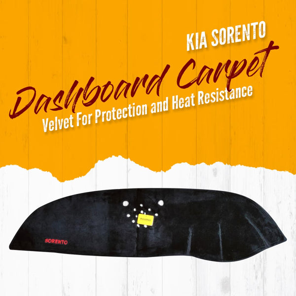 Kia Sorento Dashboard Carpet Velvet Black - Model 2021-2024
