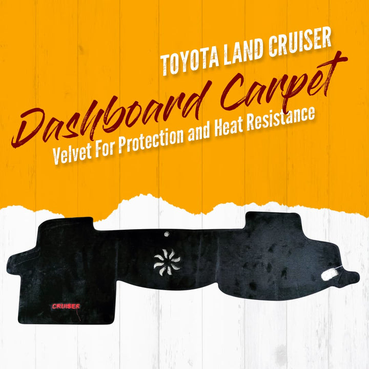 Toyota Land Cruiser Dashboard Carpet Velvet Black - Model 2007-2015