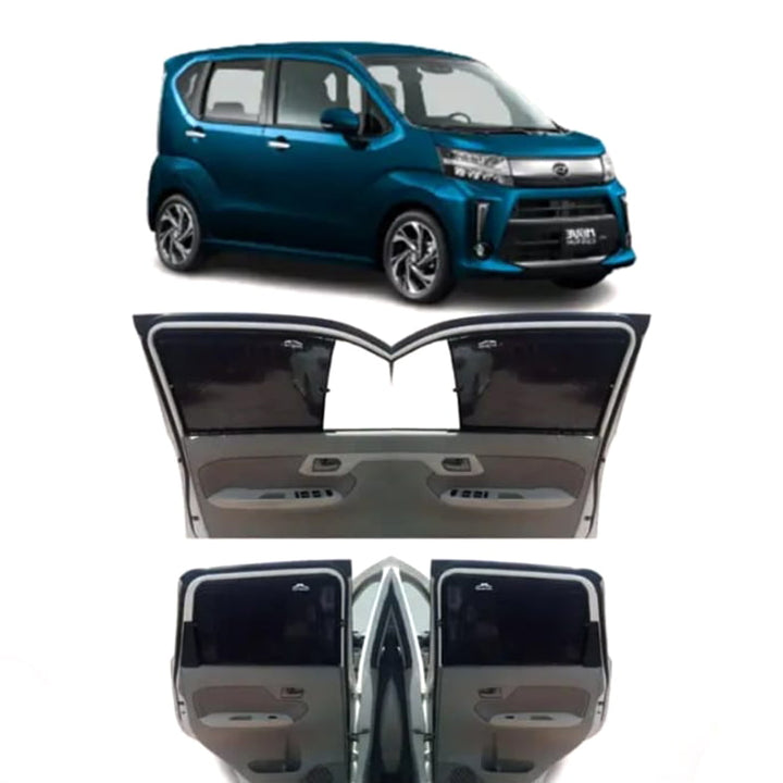 Daihatsu Move Retractable Curtains Custom Fit Sunshades - Model 2020-2024