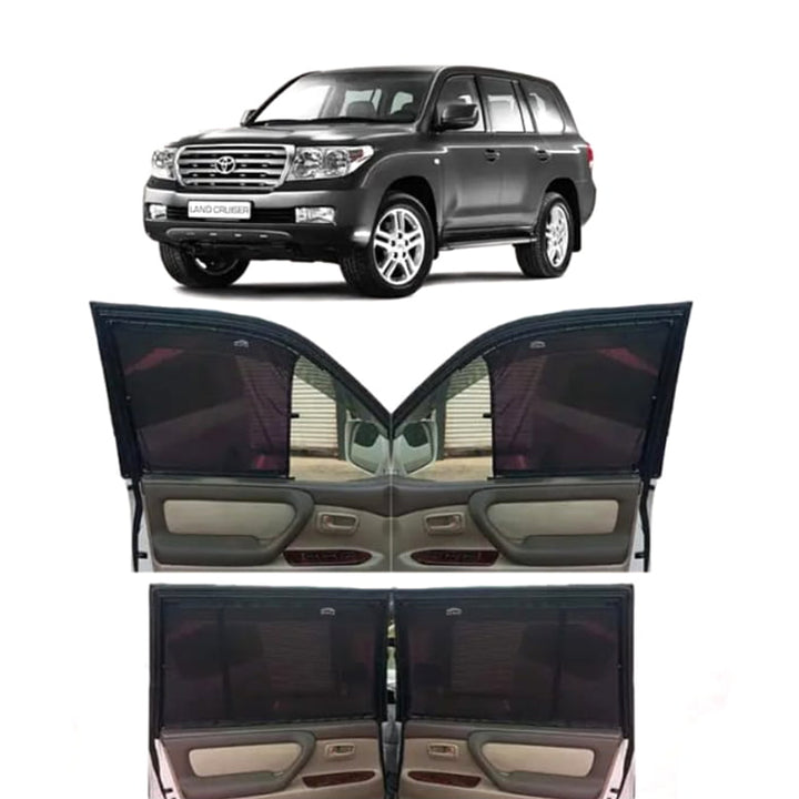 Toyota Land Cruiser FJ100 Retractable Curtains Custom Fit Sunshades- Model 1998-2007