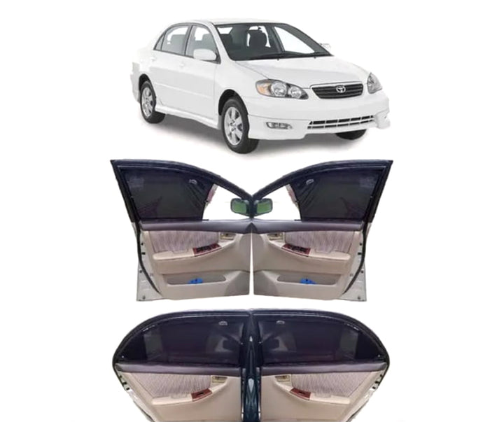 Toyota Corolla Retractable Curtains Custom Fit Sunshades - Model 2014-2024