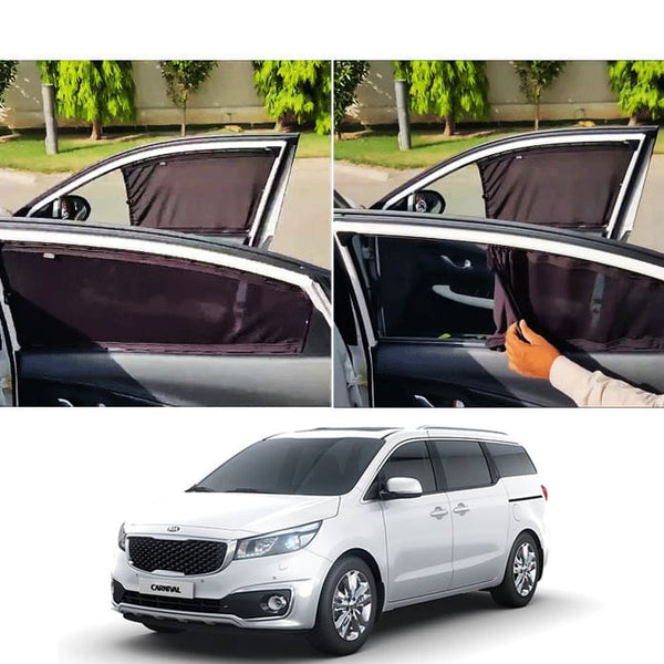 KIA Grand Carnival Retractable Curtains Custom Fit Sunshades Front 2 Pcs- Model 2022-2024