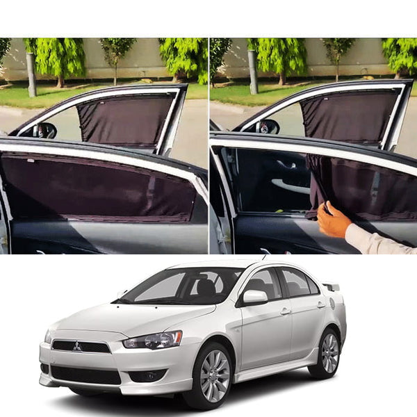 Mitsubishi Lancer Retractable Curtains Custom Fit Sunshades- Model 2004-2008