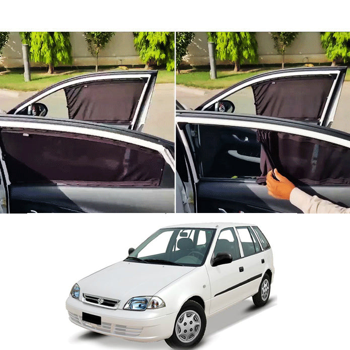 Suzuki Cultus Retractable Curtains Custom Fit Sunshades - Model 2000-2016