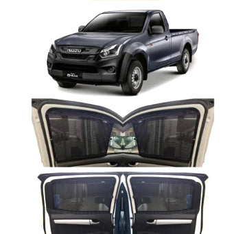 Isuzu D-Max Retractable Curtains Custom Fit Sunshades- Model 2020-2024