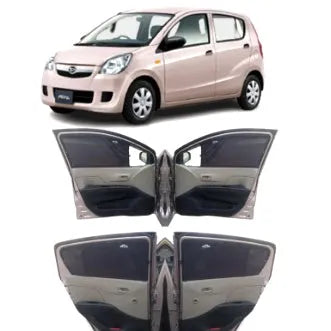 Daihatsu Mira Retractable Curtains Custom Fit Sunshades- Model 2022-2024