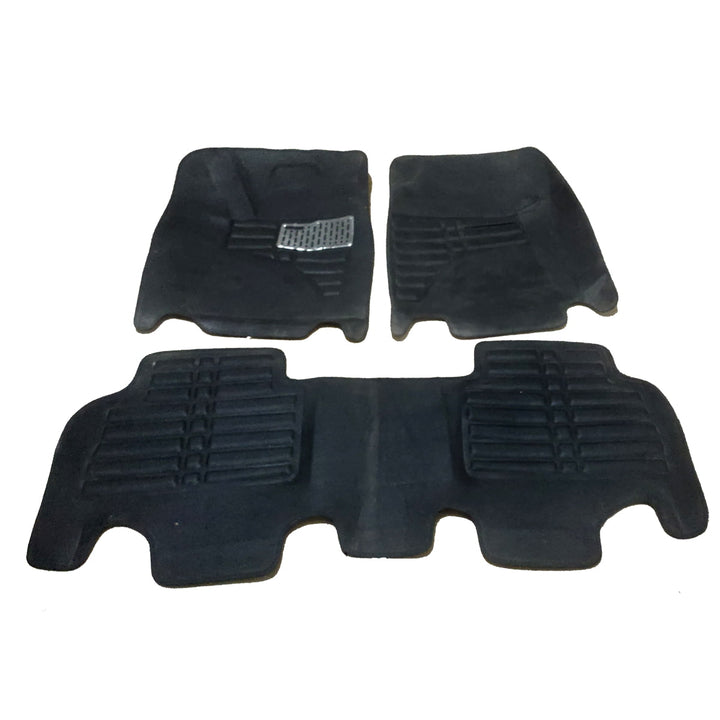 Toyota Land Cruiser 5D Stitched Floor Mat Black 3 Pcs - Model 2015-2021