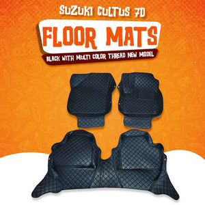 Suzuki Cultus New Model 7D Floor Mats Black 3 Pcs 2017 - 2026