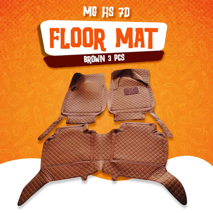 MG HS 7D Floor Mat Brown 3 Pcs - Model 2020-2021