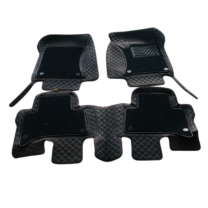 Toyota Prado 9D Floor Mats Mix Thread Black With Black Grass 3 Pcs - Model 2009-2021