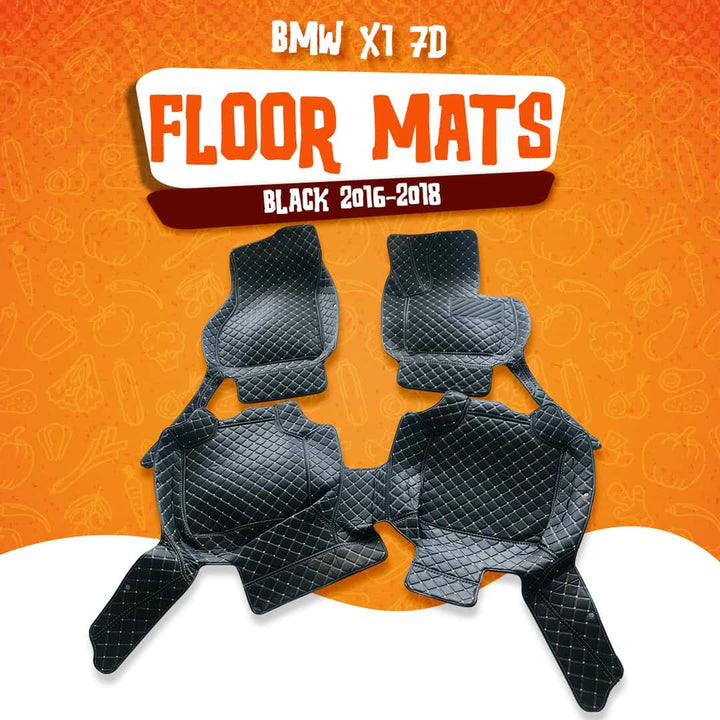 BMW X1 7D Floor Mats - Black - 2016-2018