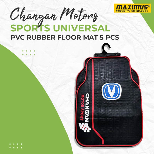 Changan Motors Sports Universal PVC Rubber Floor Mat Mix Design 5 Pcs